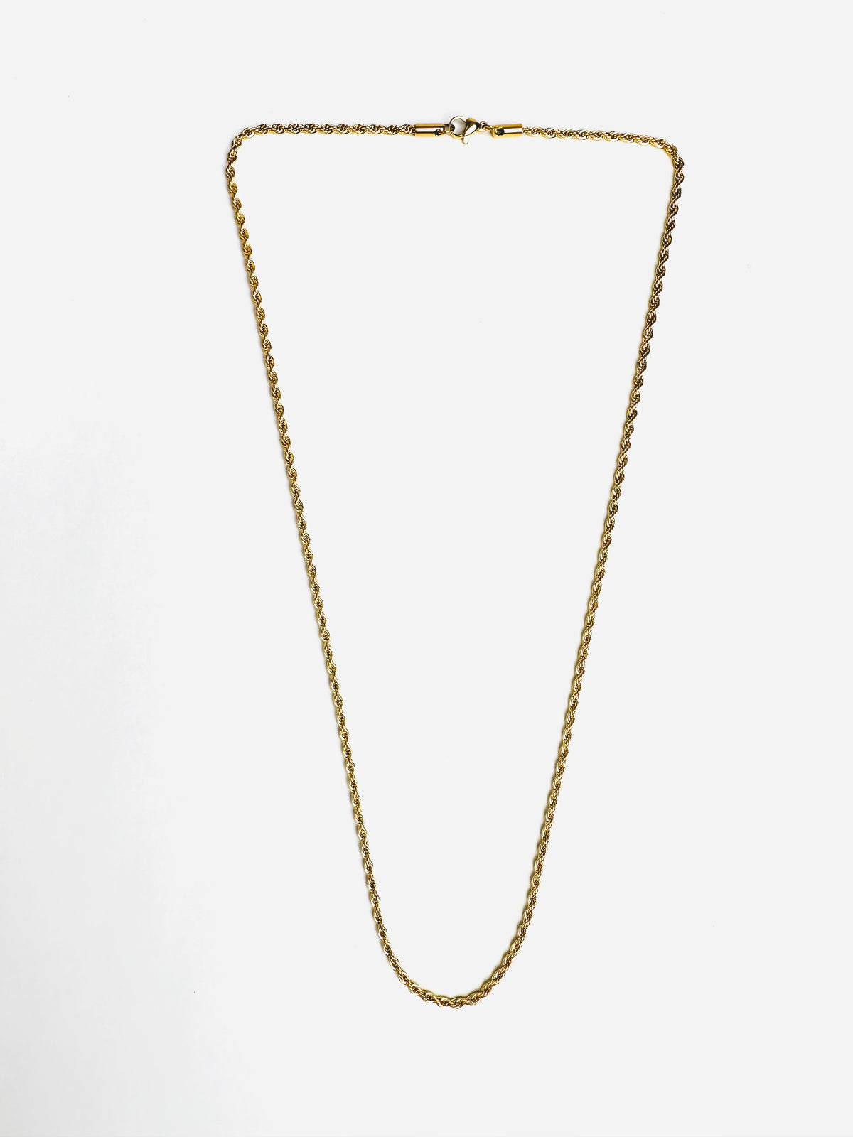 2.5mm Solid Rope Chain Necklace - Gold 20&quot;