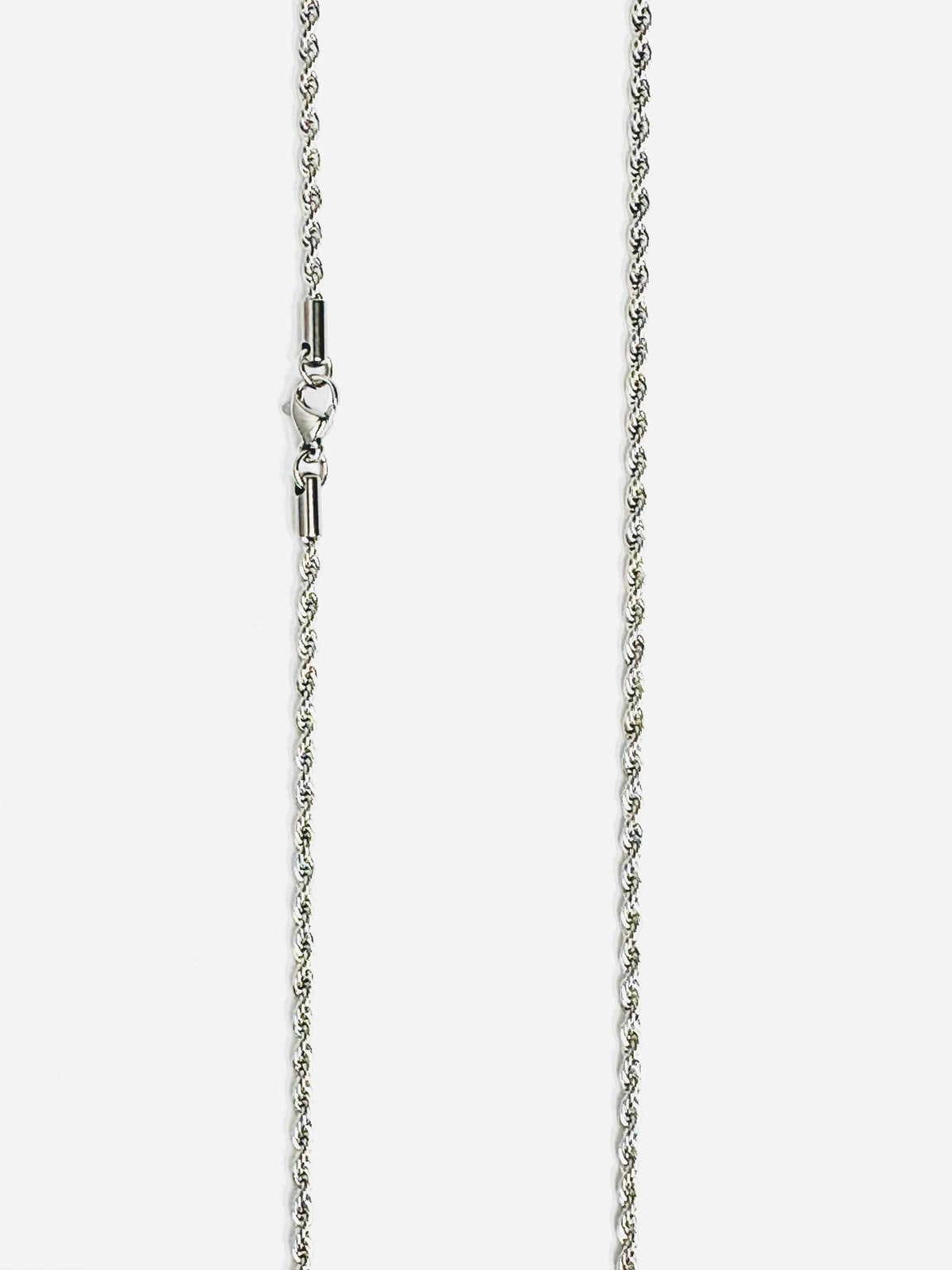 2.5mm Solid Rope Chain Necklace - Silver 20&quot;