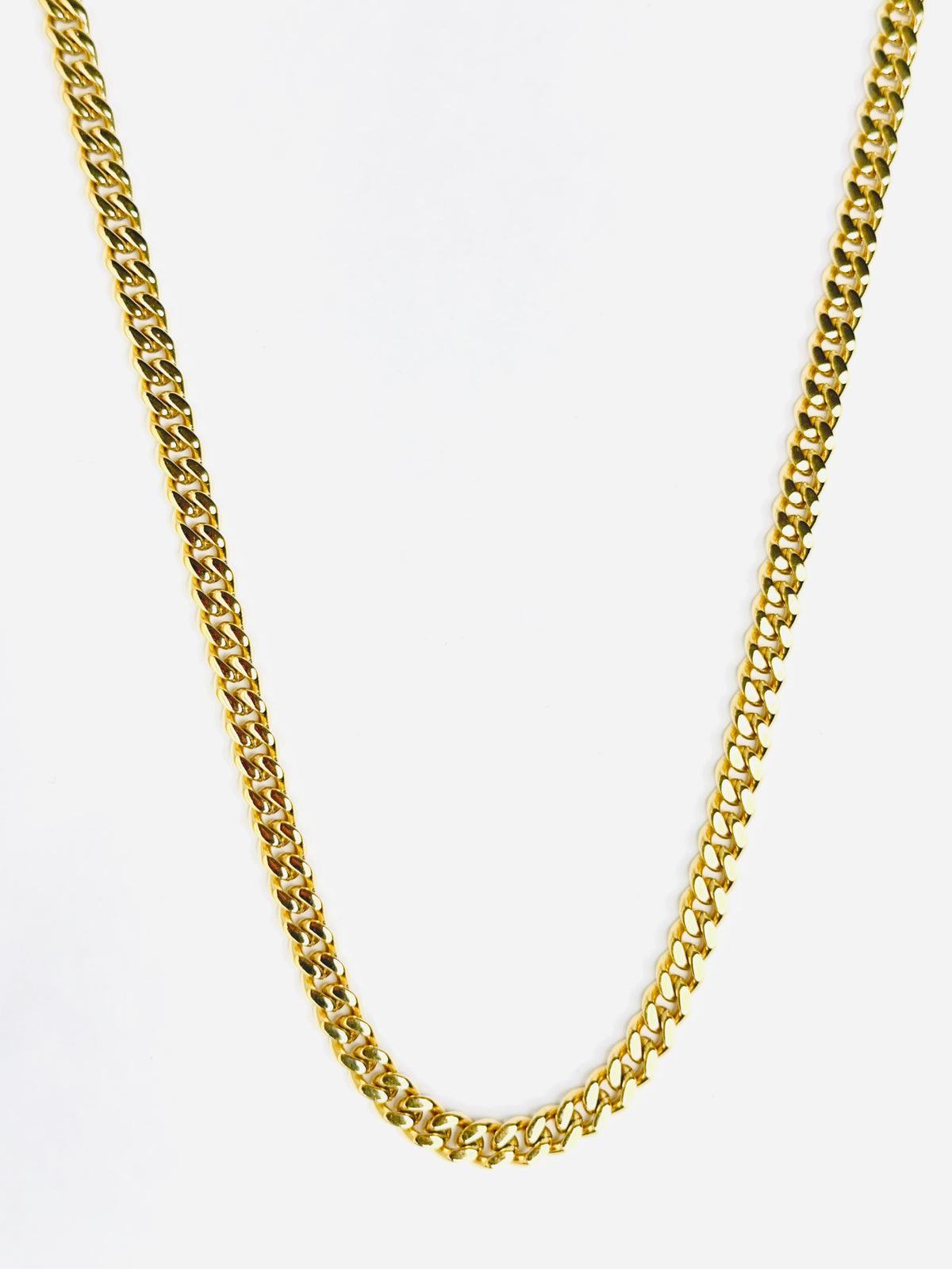 Endura Elite Men&#39;s 5mm Cuban Necklace - Gold 20&quot;