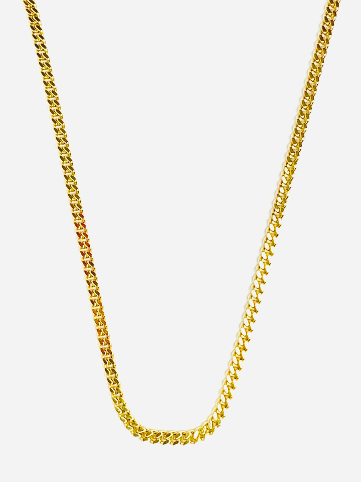 Endura Elite Men&#39;s 4mm Cuban Necklace - Gold 22&quot;