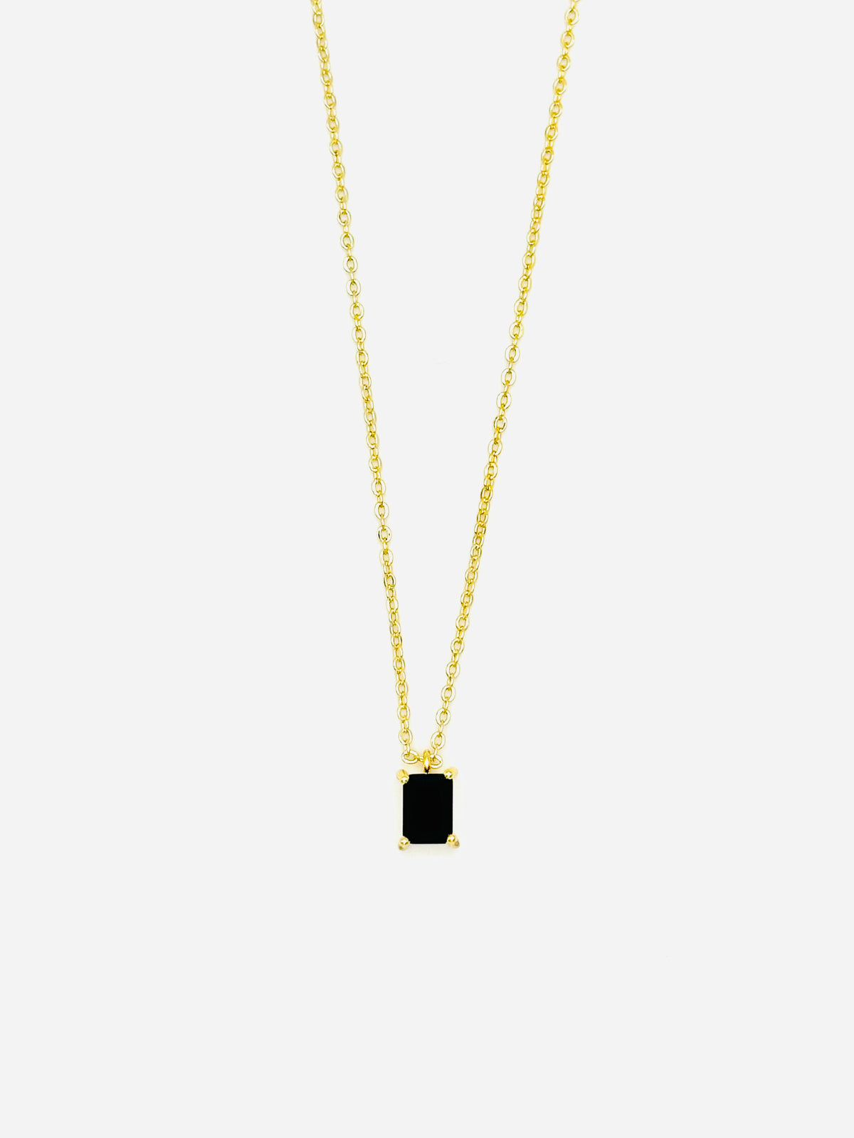 Square Symphony Black Pendant Necklace