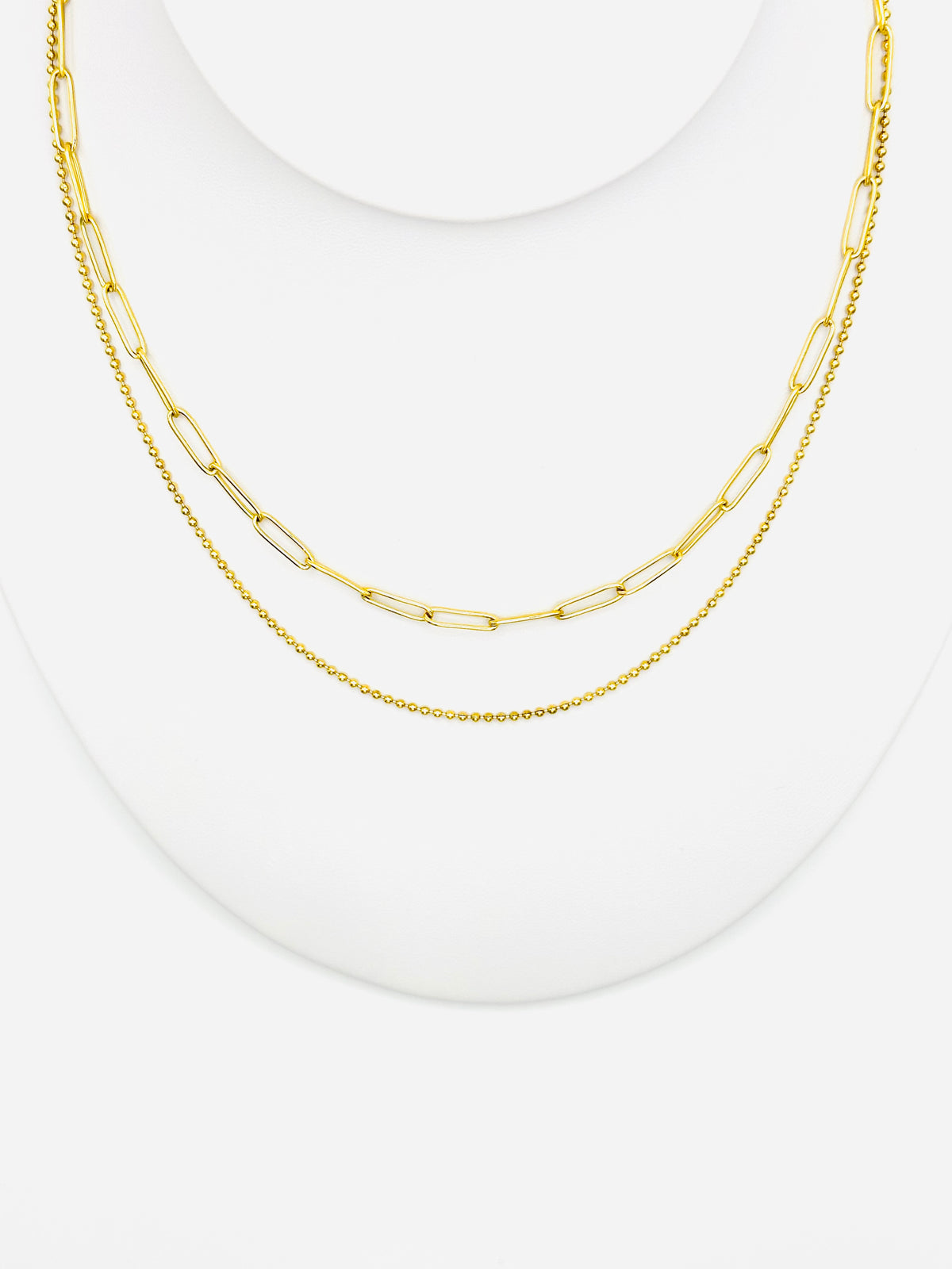 Chain Link Duality Necklace Gold