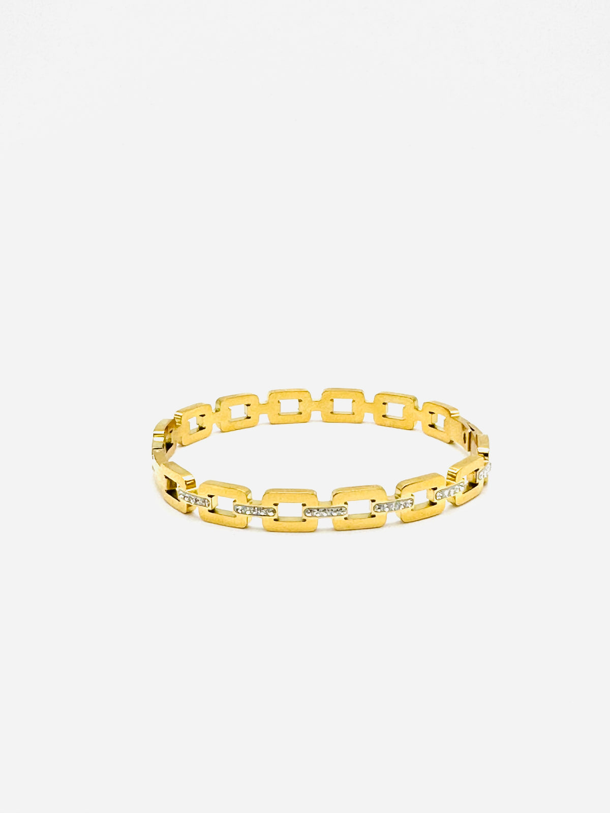 Golden Links Bangle Bracelet