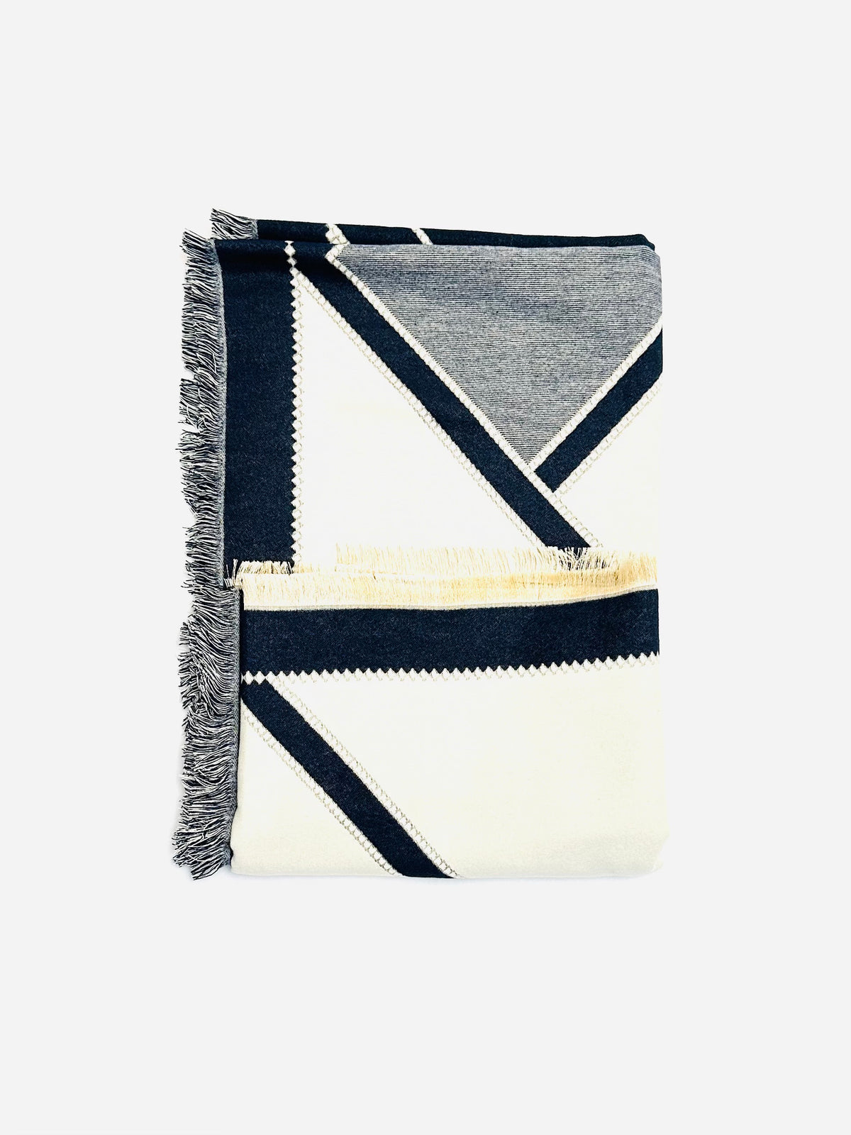 Contrast reversible cashmere wool blend scarf 8