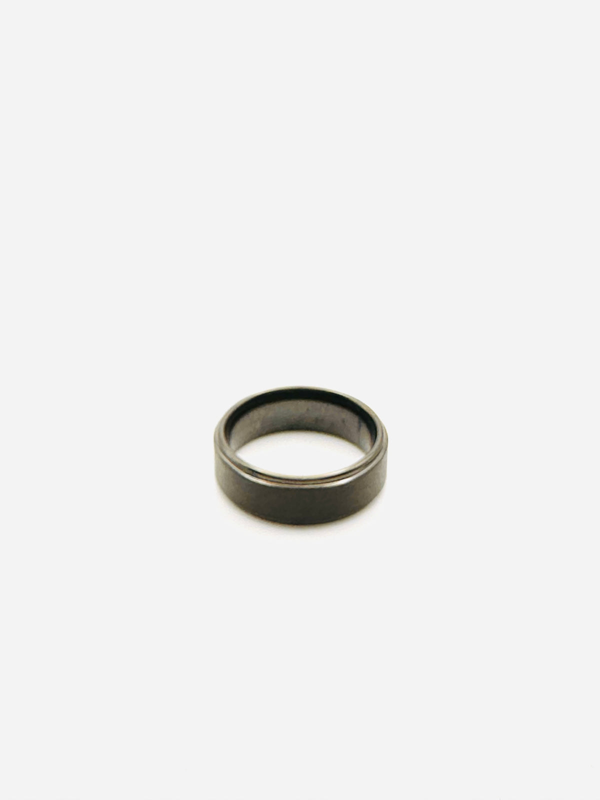 Black Tungsten Beveled Edges Men&#39;s Ring